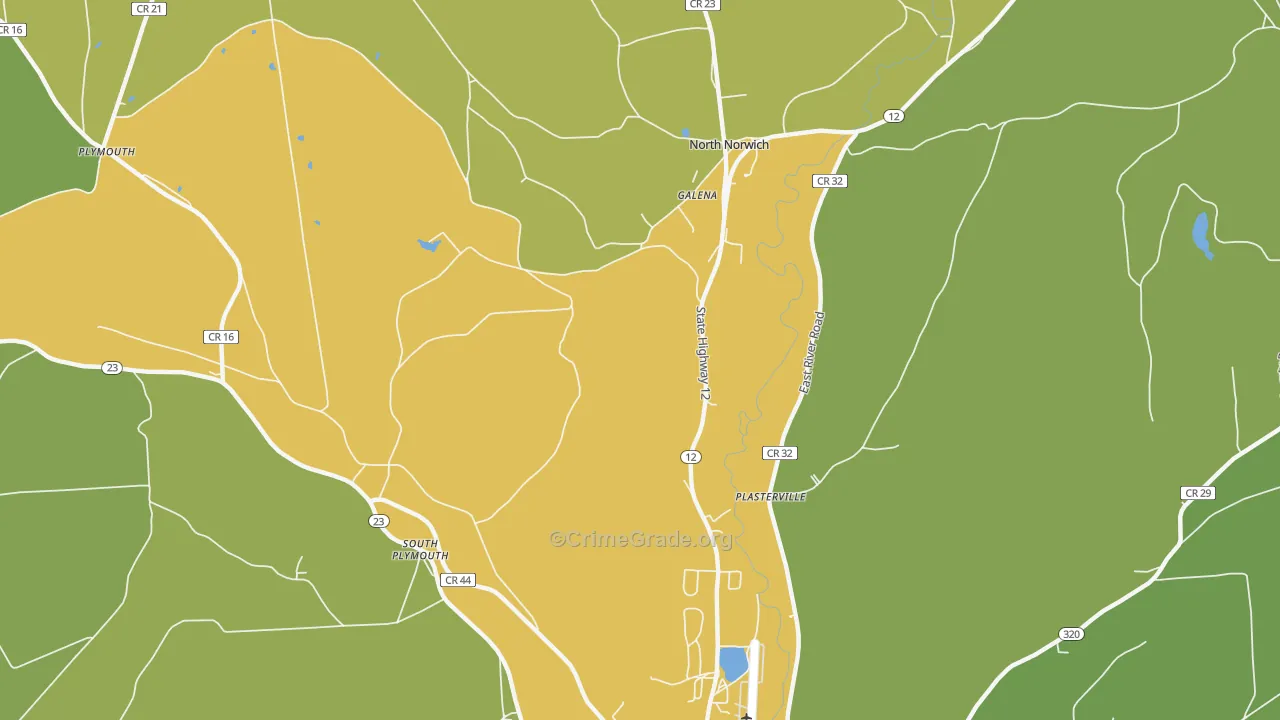North Norwich, NY Map of Assault Rates