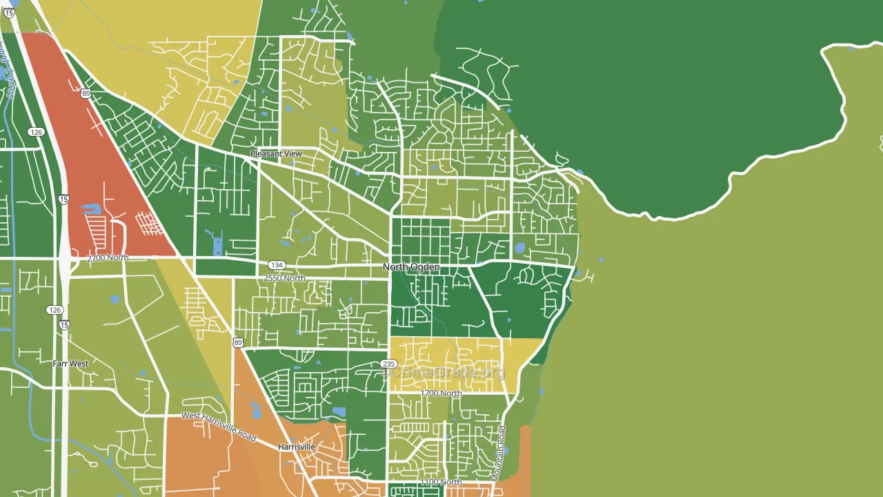 North Ogden, UT Map of Assault Rates