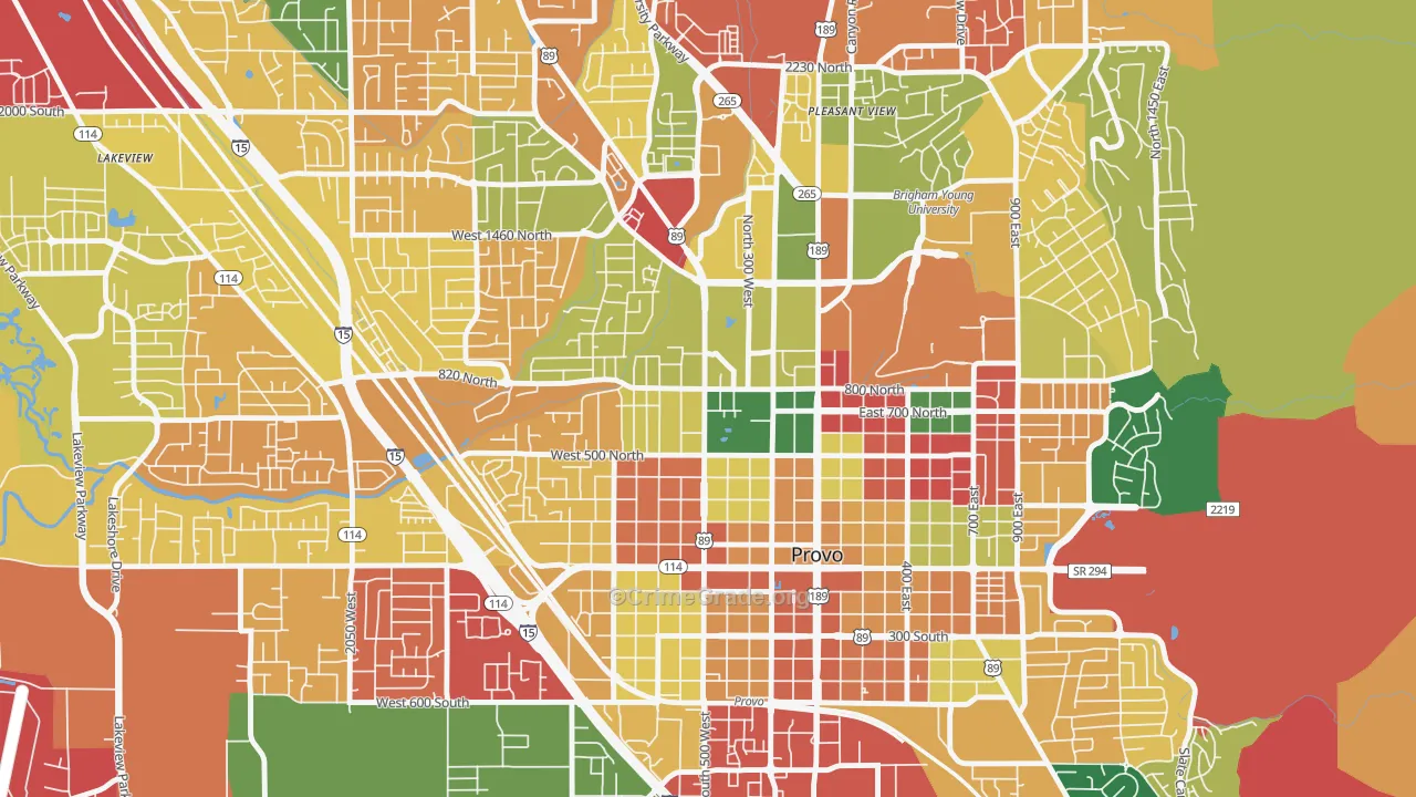 North Park, Provo, UT Map of Assault Rates