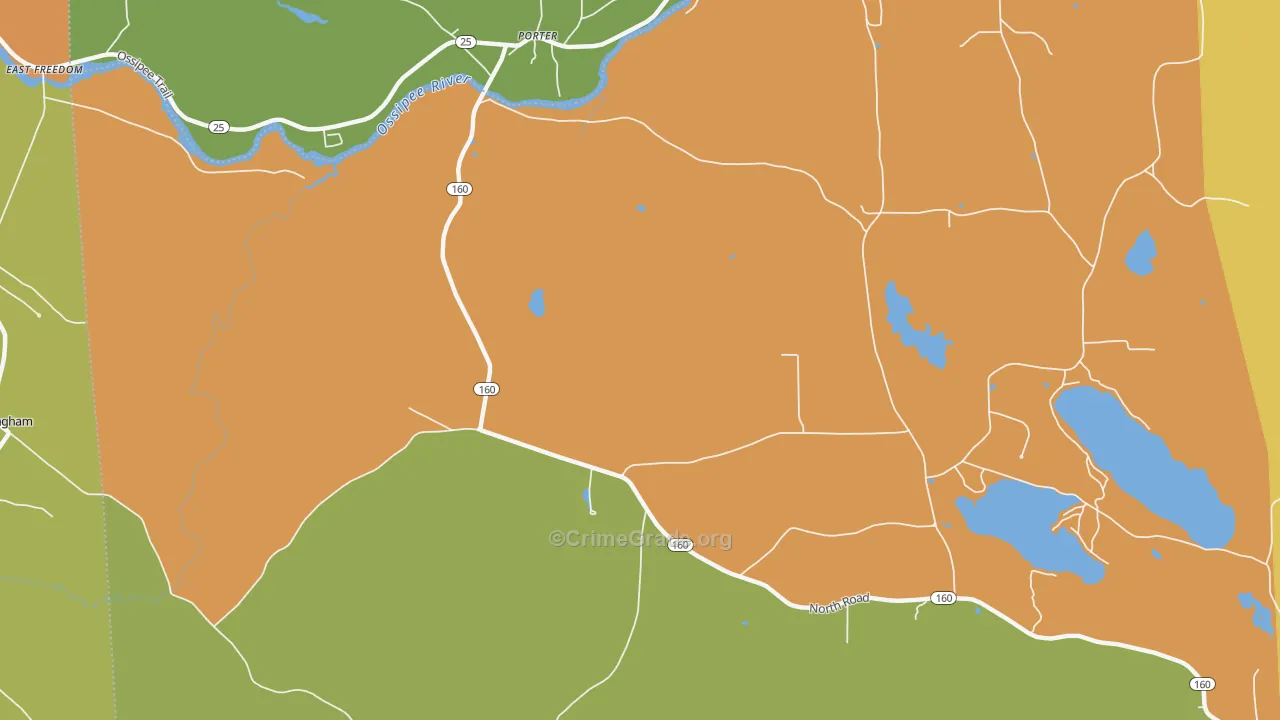 North Parsonfield, ME Map of Assault Rates