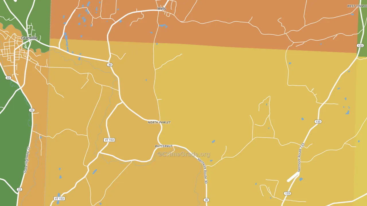 North Pawlet, VT Map of Assault Rates