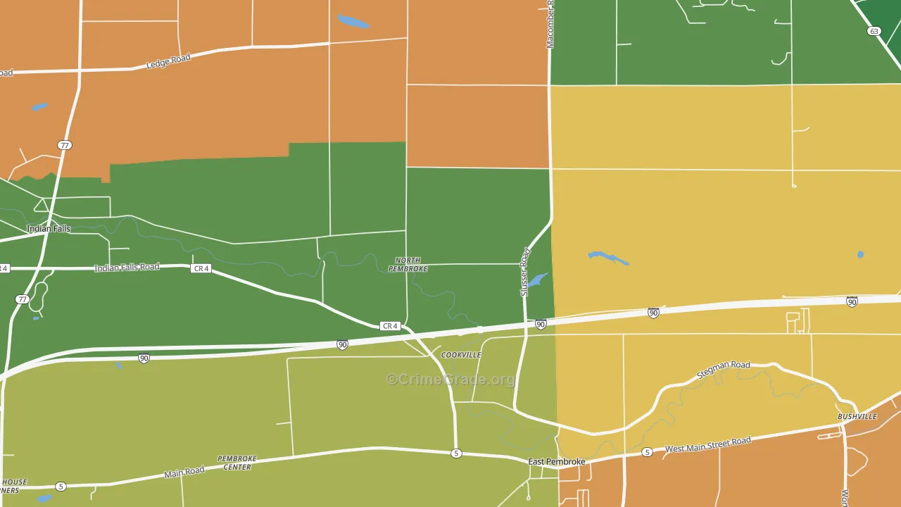 North Pembroke, NY Map of Assault Rates