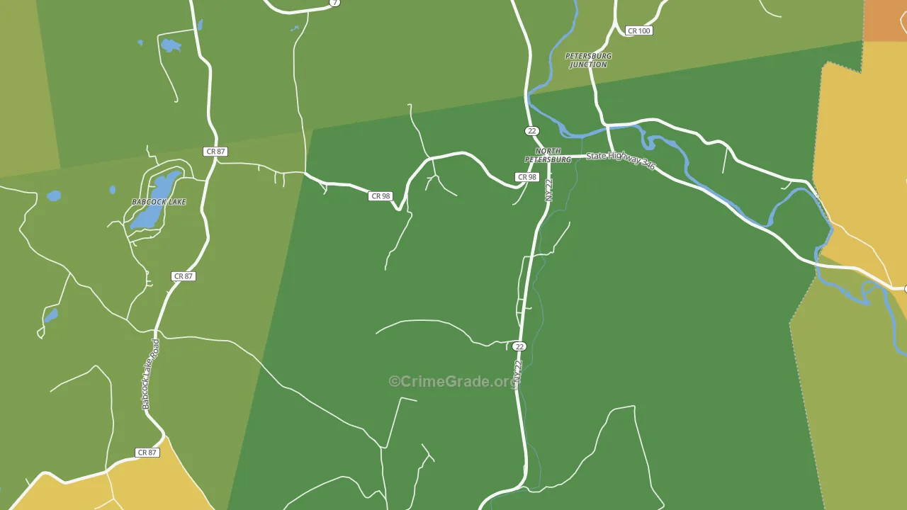 North Petersburg, NY Map of Assault Rates