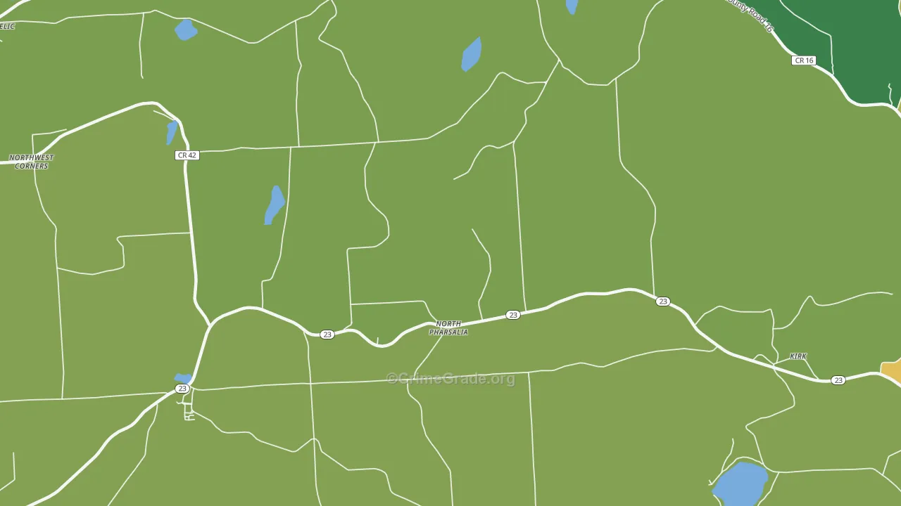 North Pharsalia, NY Map of Assault Rates