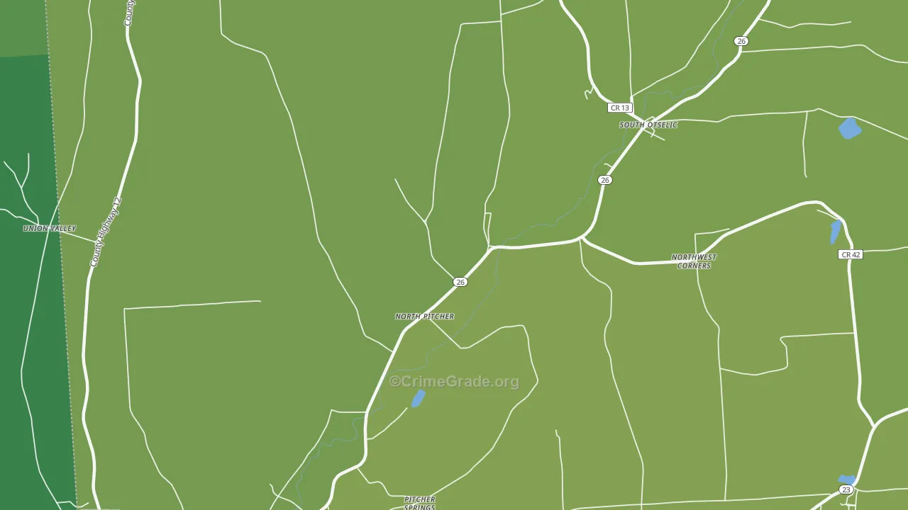 North Pitcher, NY Map of Assault Rates