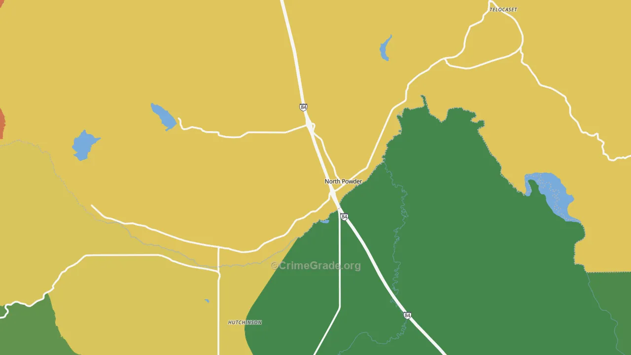 North Powder, OR Map of Assault Rates