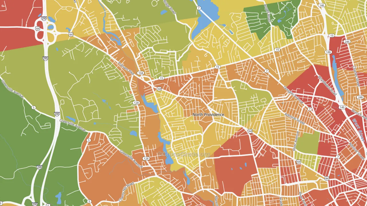 North Providence, RI Map of Assault Rates