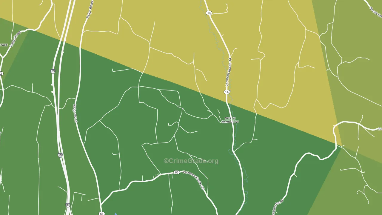 North Randolph, VT Map of Assault Rates