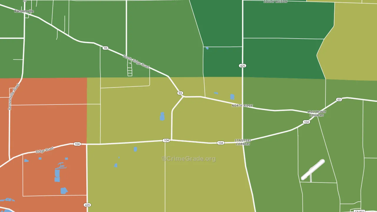 North Ridge, NY Map of Assault Rates