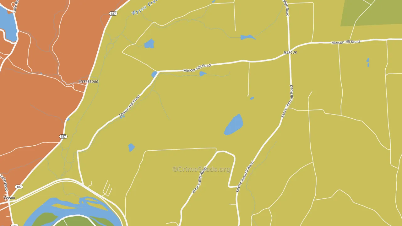 North Rome, PA Map of Assault Rates