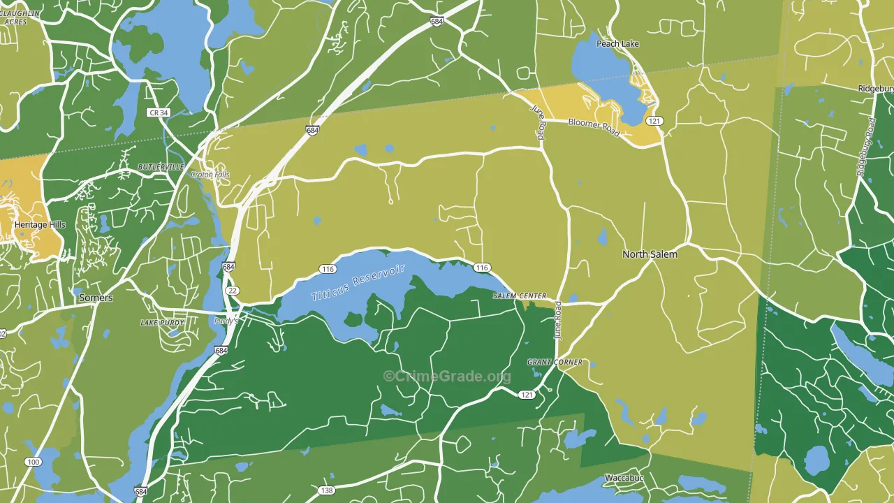 North Salem, NY Map of Assault Rates