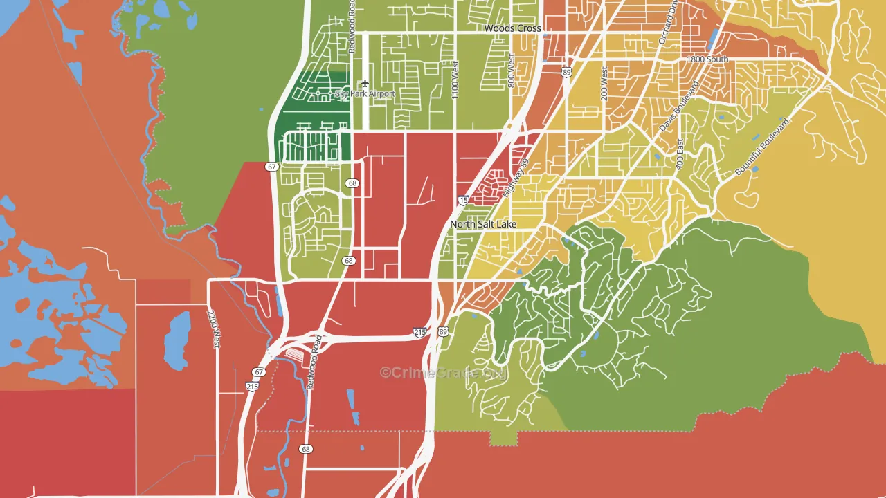North Salt Lake, UT Map of Assault Rates