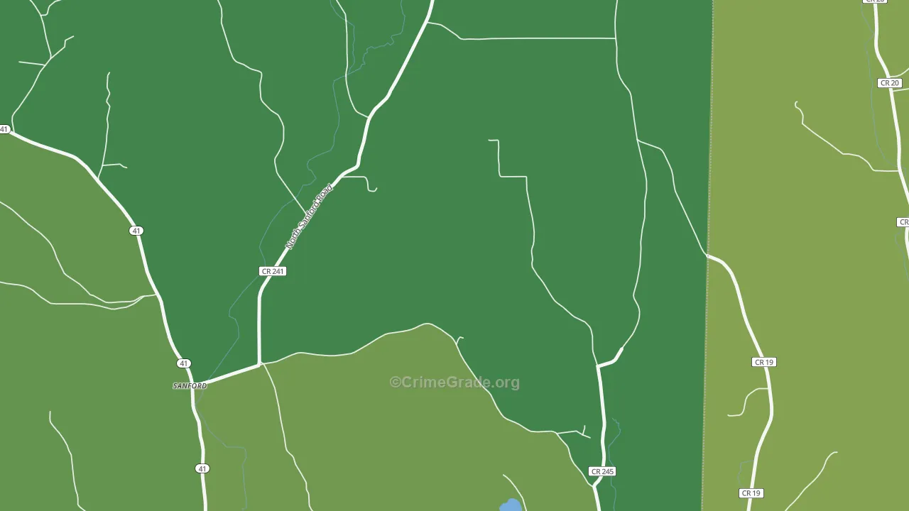 North Sanford, NY Map of Assault Rates