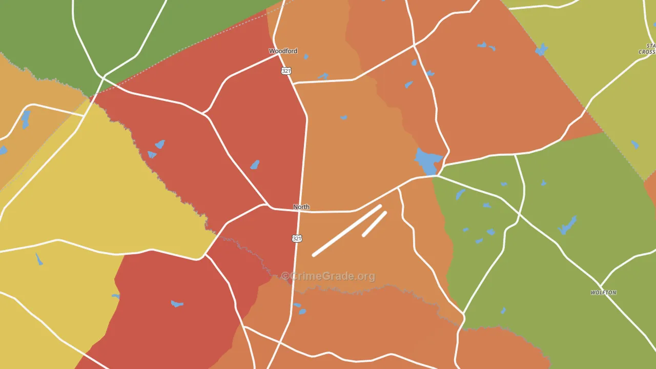 North, SC Map of Assault Rates