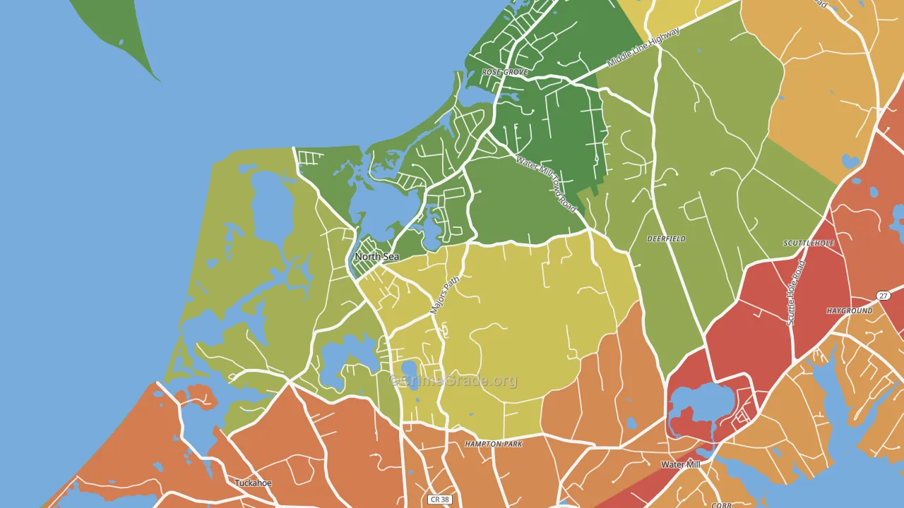 North Sea, NY Map of Assault Rates