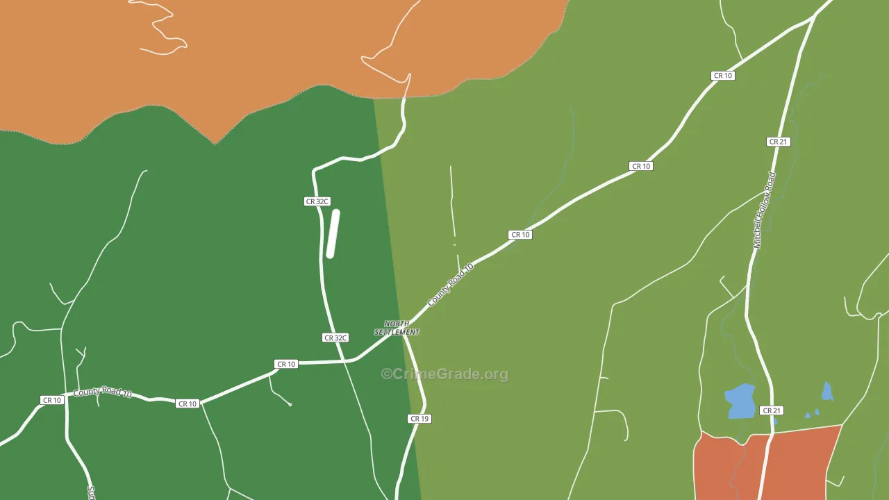 North Settlement, NY Map of Assault Rates