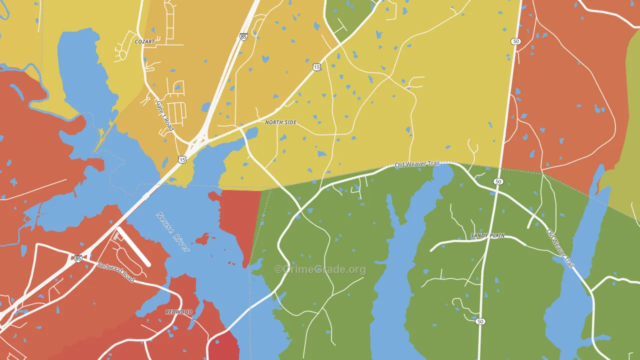 North Side, NC Map of Assault Rates