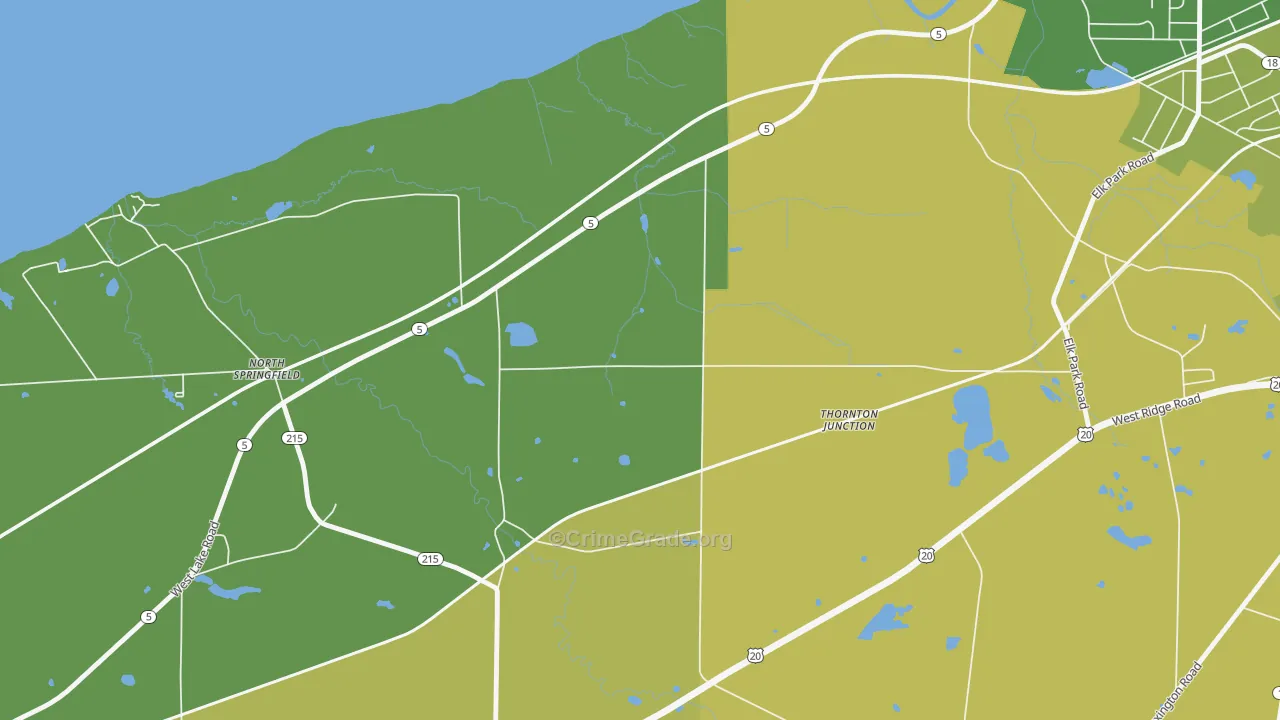 North Springfield, PA Map of Assault Rates