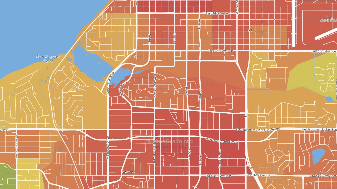North Star, Anchorage, AK Map of Assault Rates