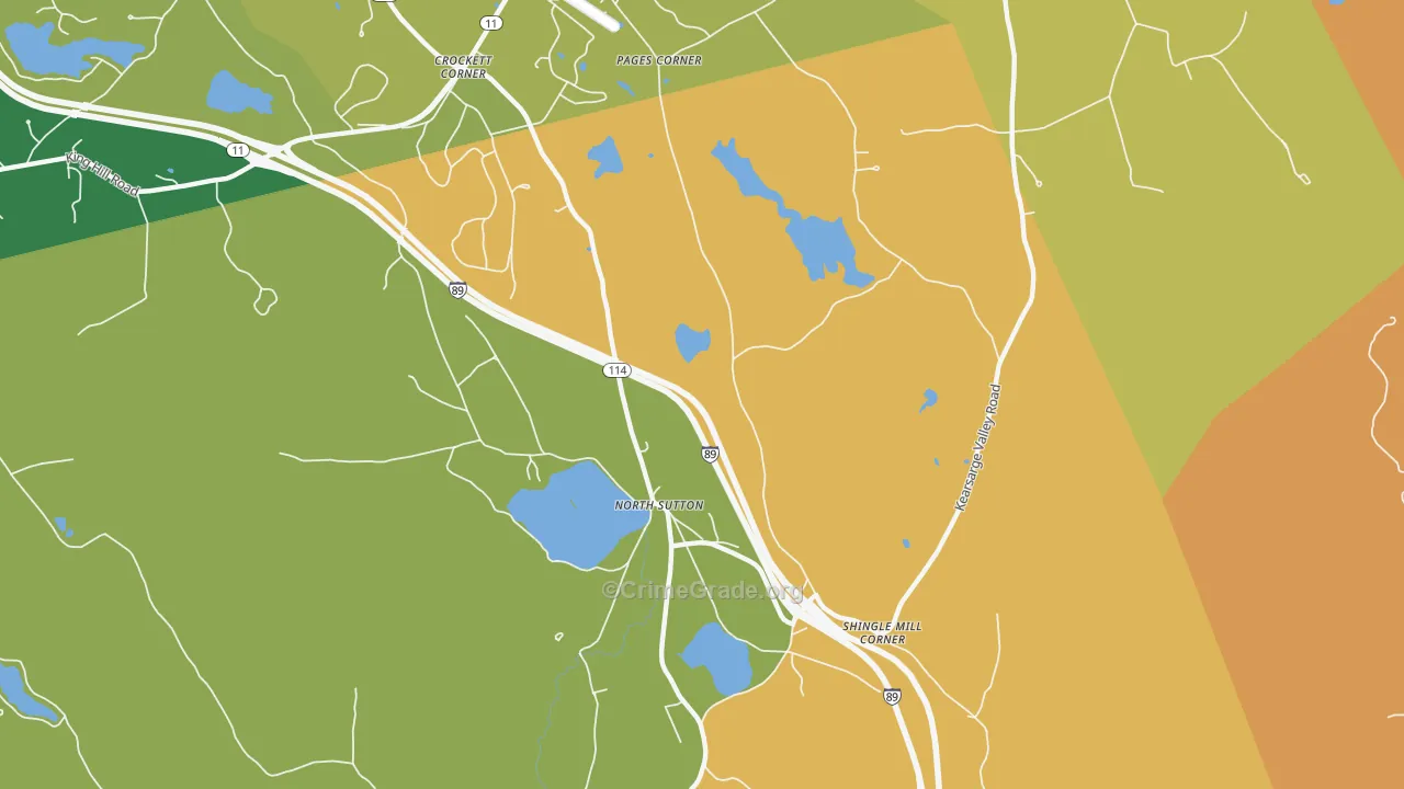 North Sutton, NH Map of Assault Rates