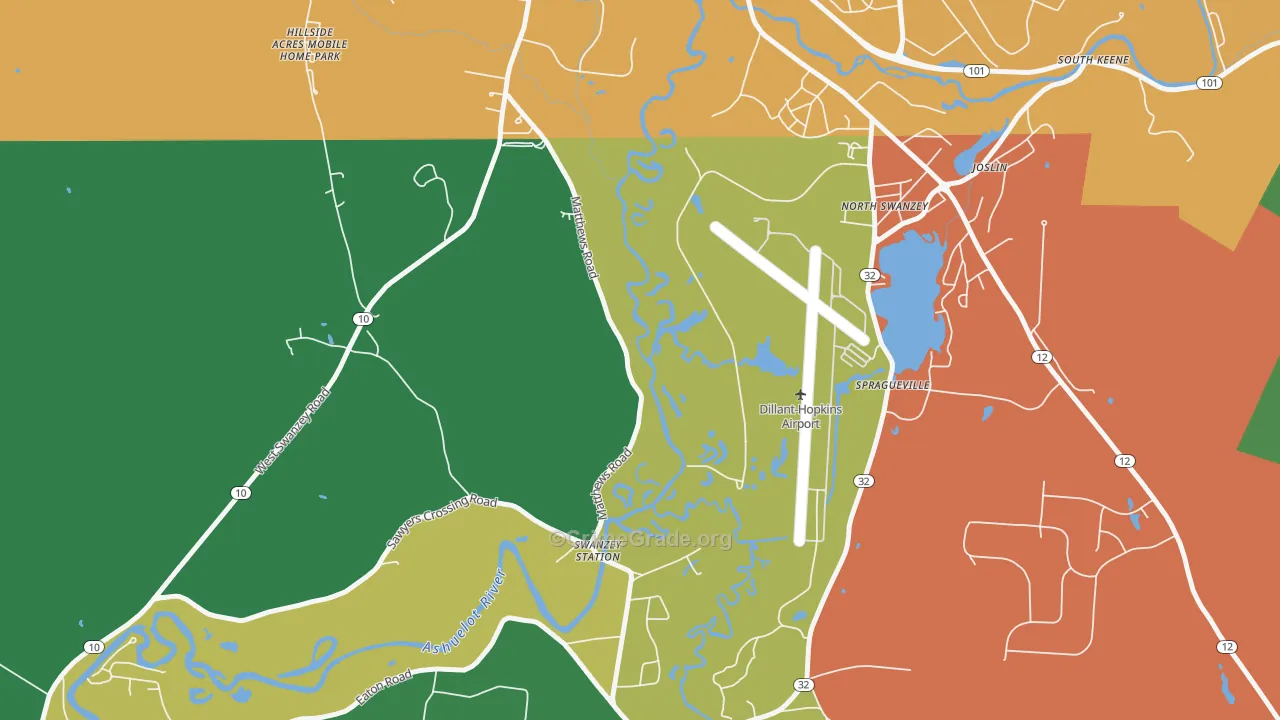 North Swanzey, NH Map of Assault Rates