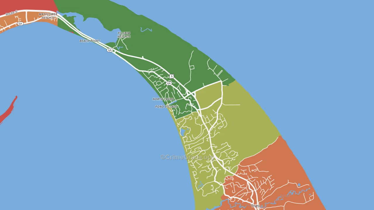North Truro, MA Map of Assault Rates
