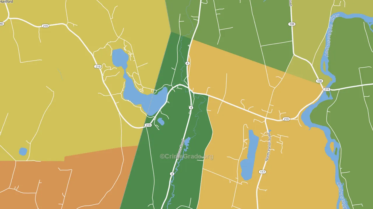 North Turner, ME Map of Assault Rates