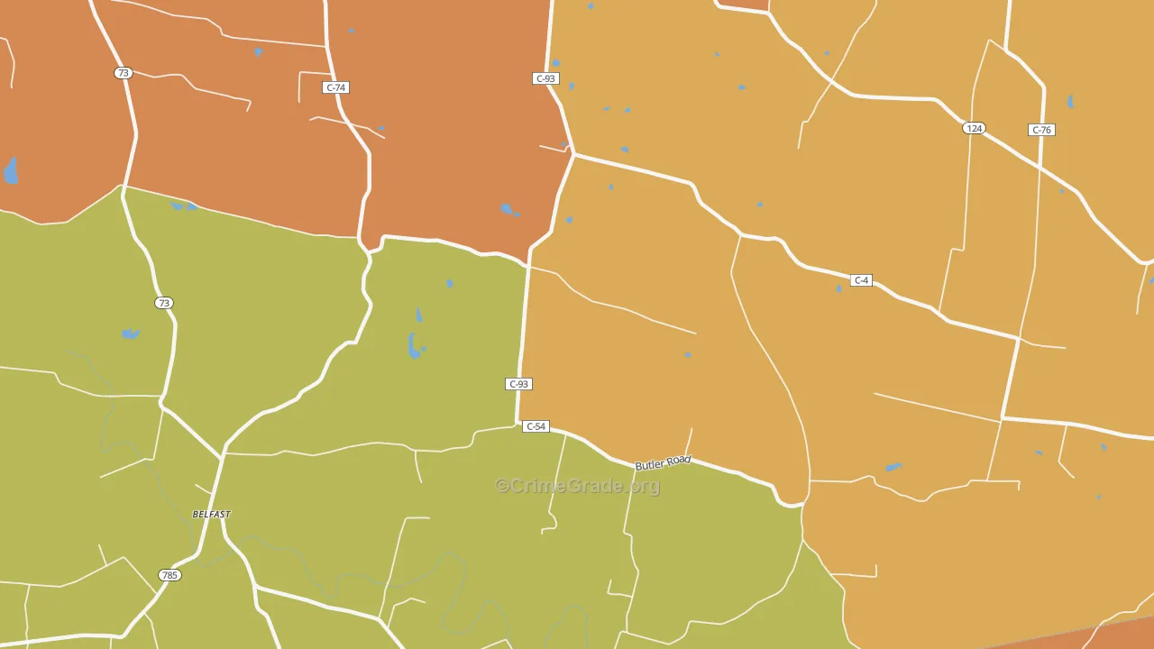 North Uniontown, OH Map of Assault Rates