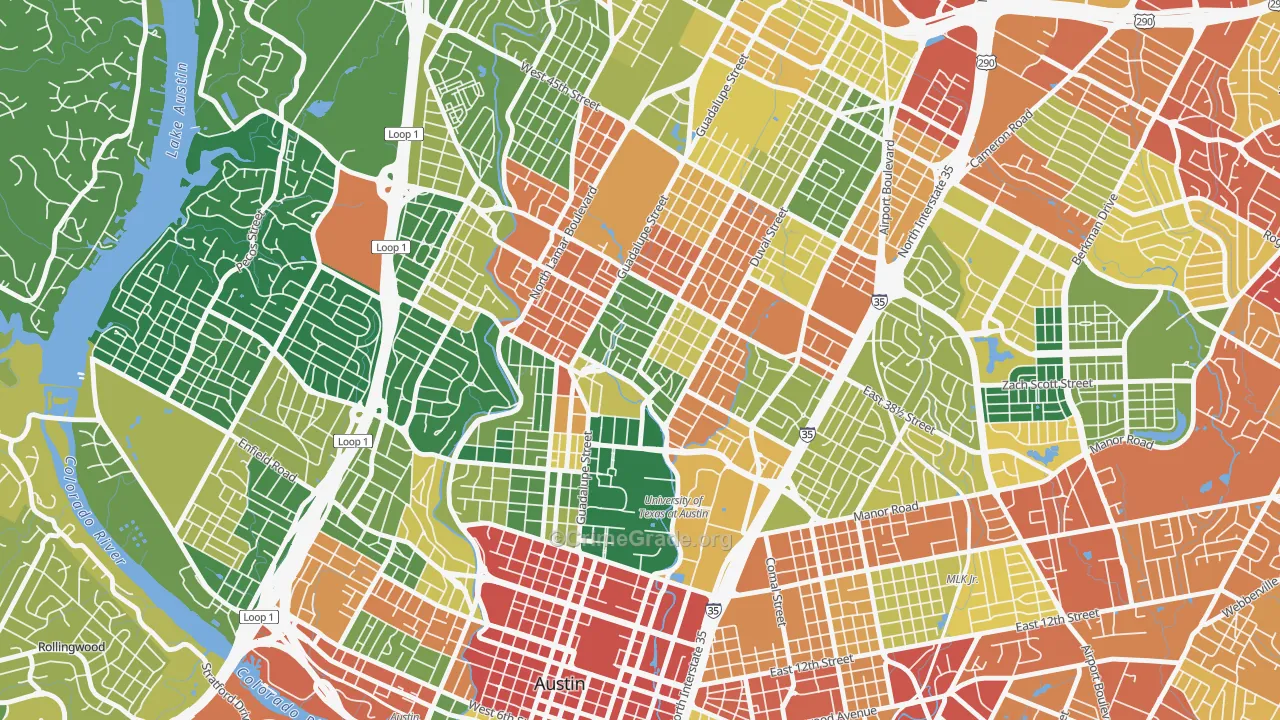 North University, Austin, TX Map of Assault Rates