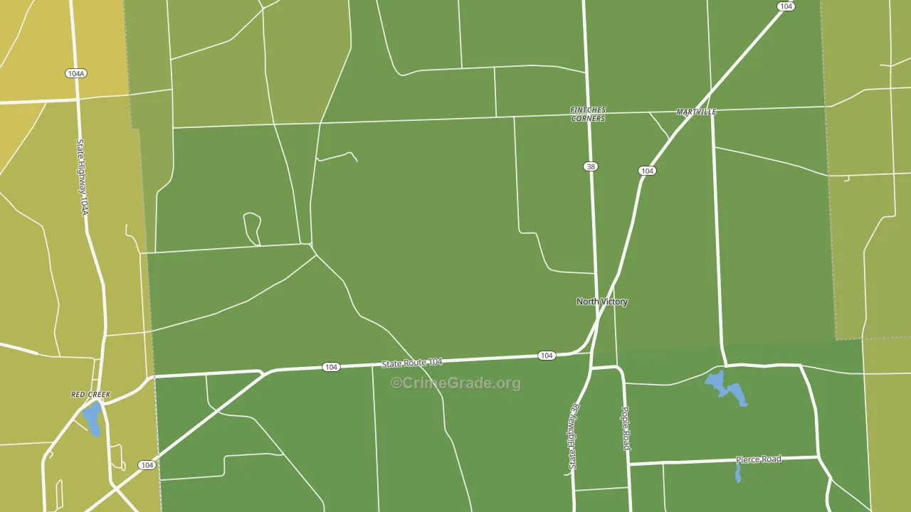 North Victory, NY Map of Assault Rates