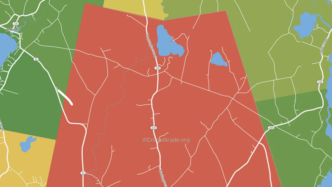 North Waldoboro, ME Map of Assault Rates
