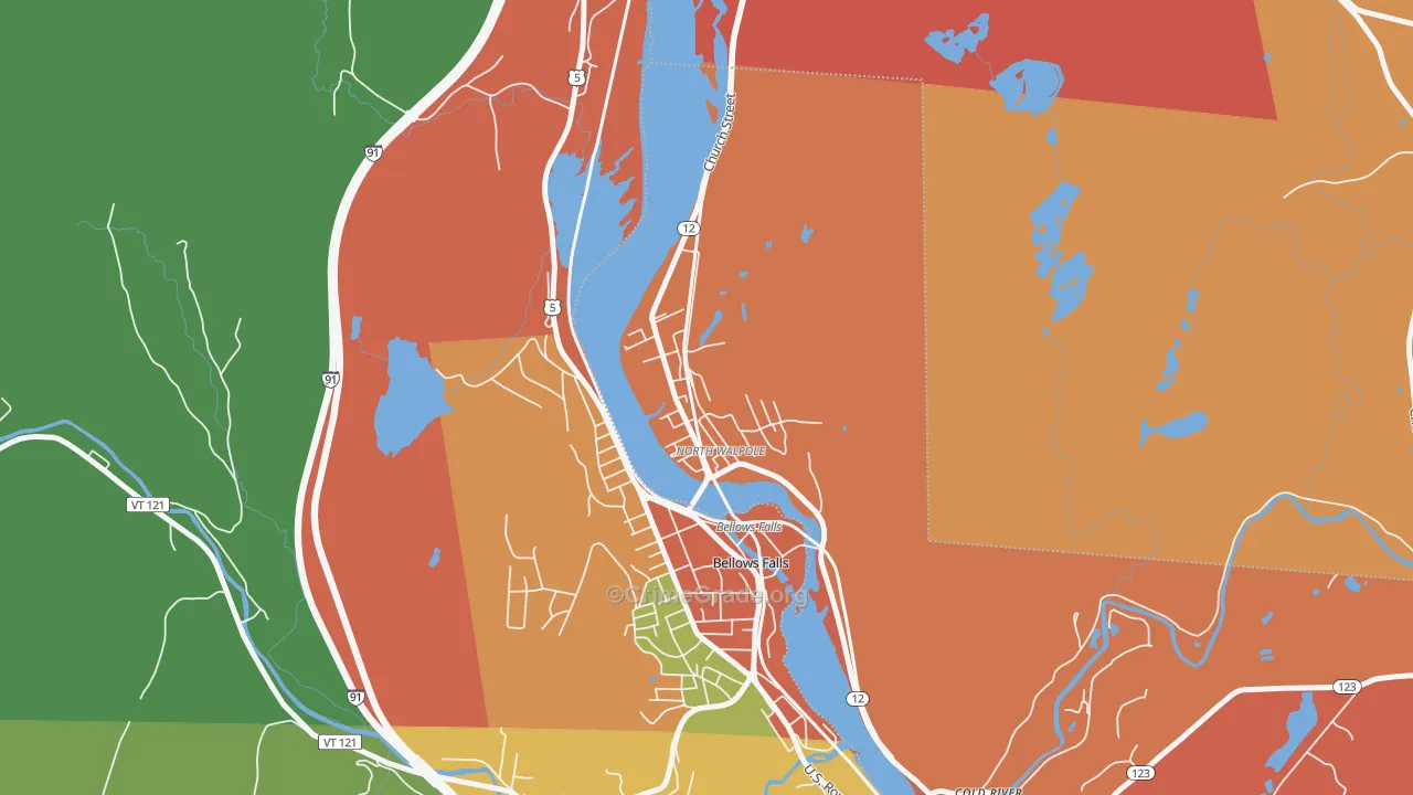 North Walpole, NH Map of Assault Rates