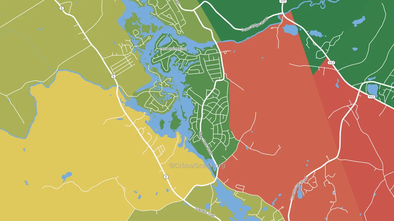 North Waterboro, ME Map of Assault Rates