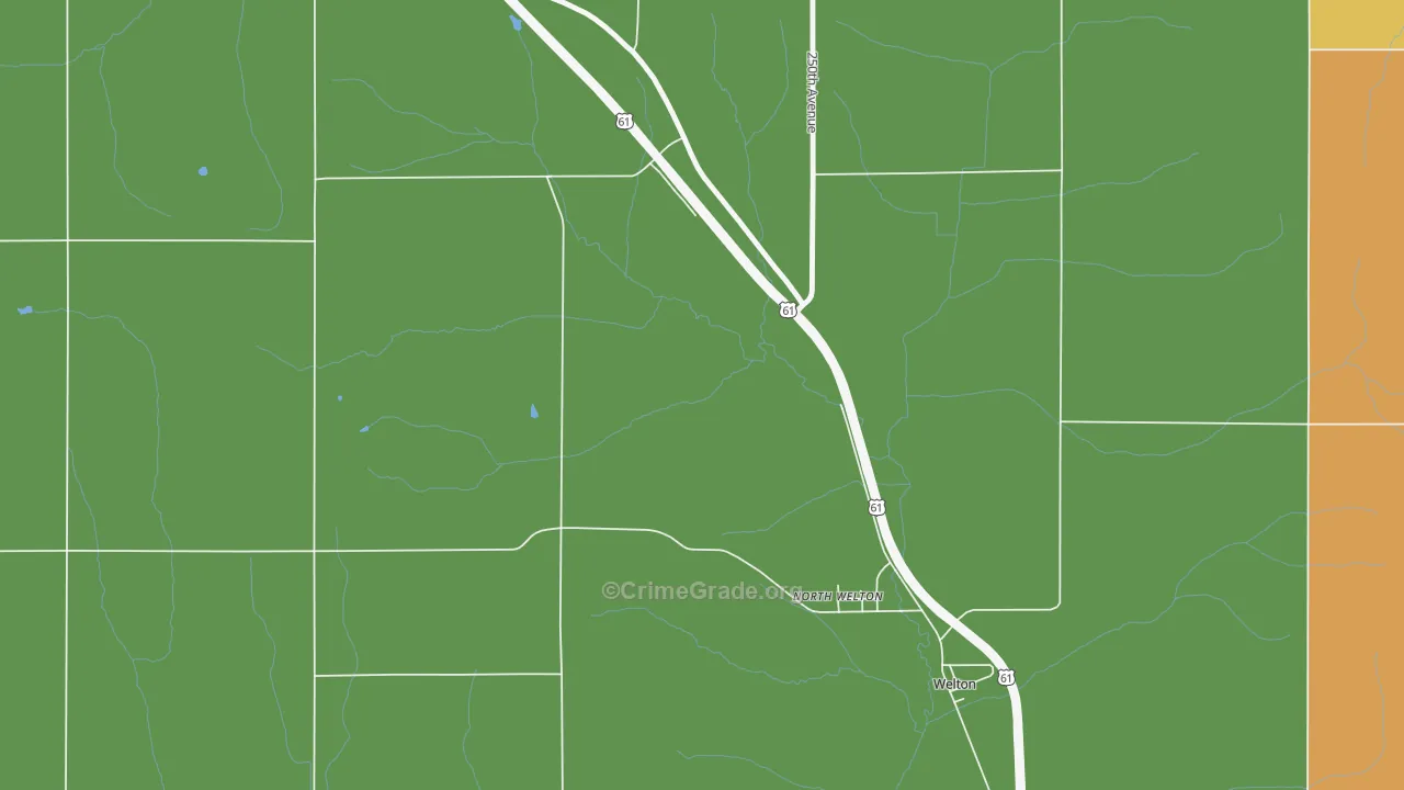 North Welton, IA Map of Assault Rates