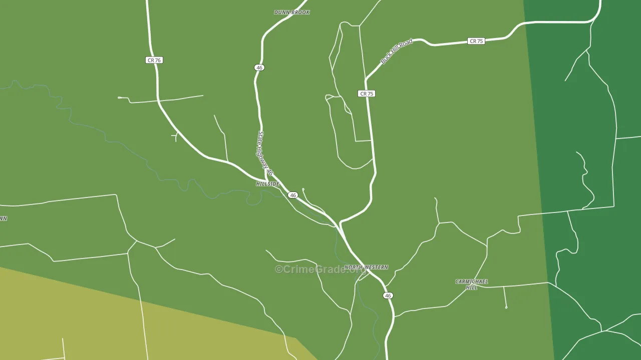 North Western, NY Map of Assault Rates