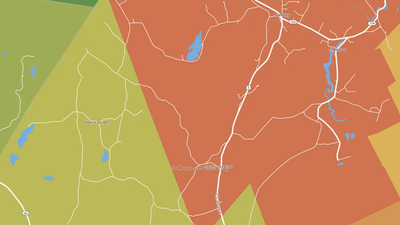 North Wilmot, NH Map of Assault Rates