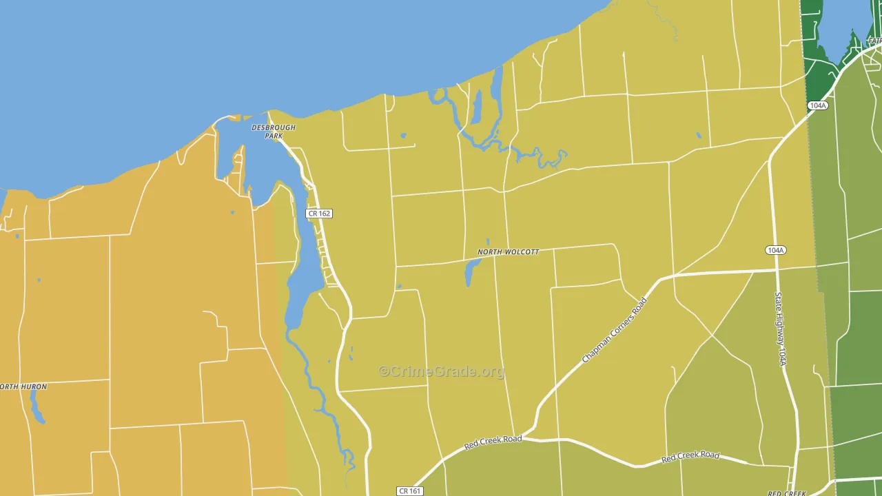 North Wolcott, NY Map of Assault Rates