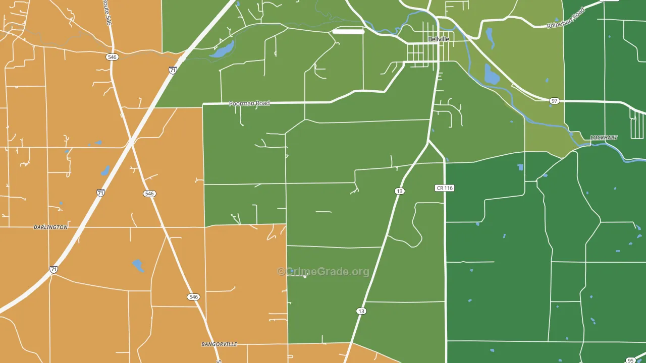 North Woodbury, OH Map of Assault Rates