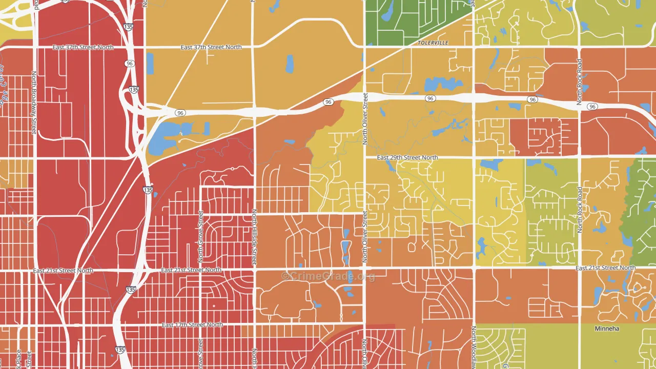 Northeast Heights, Wichita, KS Map of Assault Rates