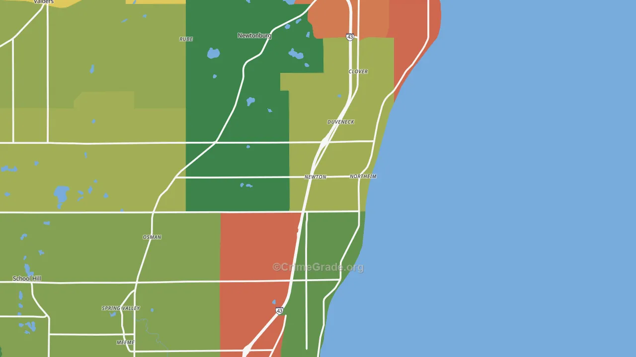 Northeim, WI Map of Assault Rates