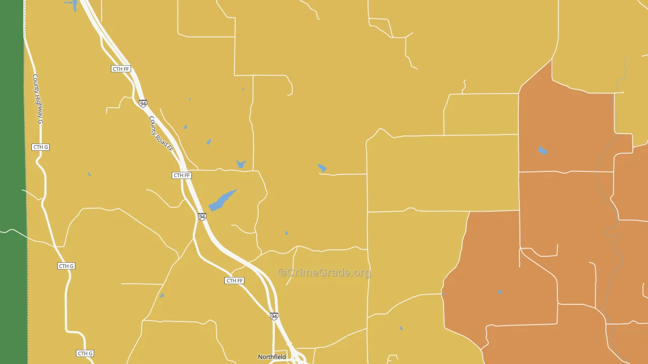 Northfield, WI Map of Assault Rates
