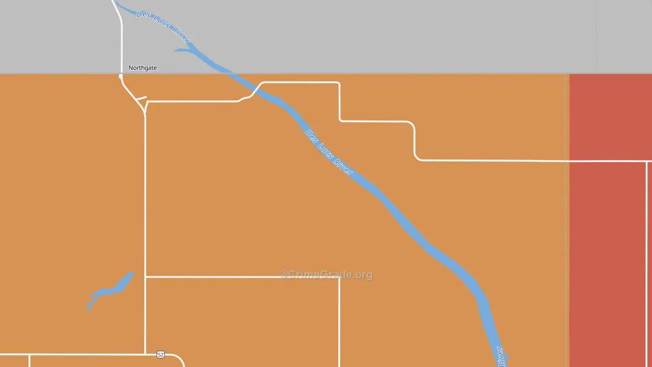 Northgate, ND Map of Assault Rates