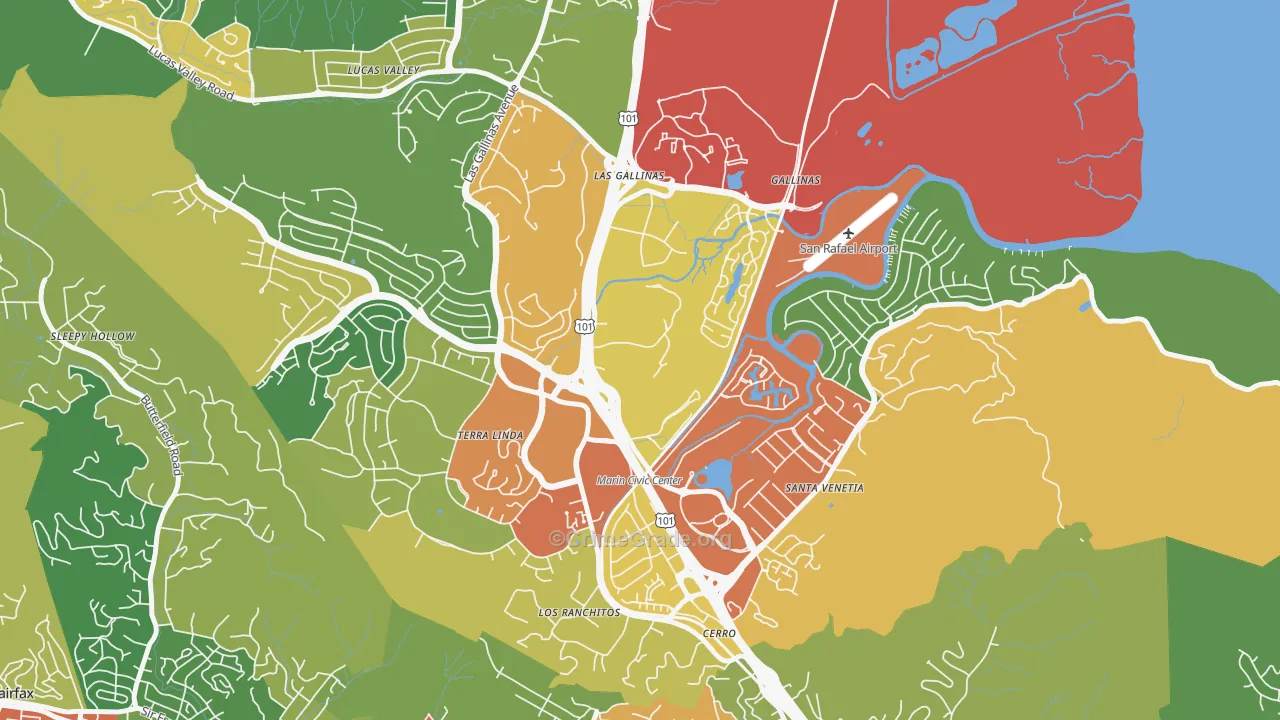 Northgate, San Rafael, CA Map of Assault Rates