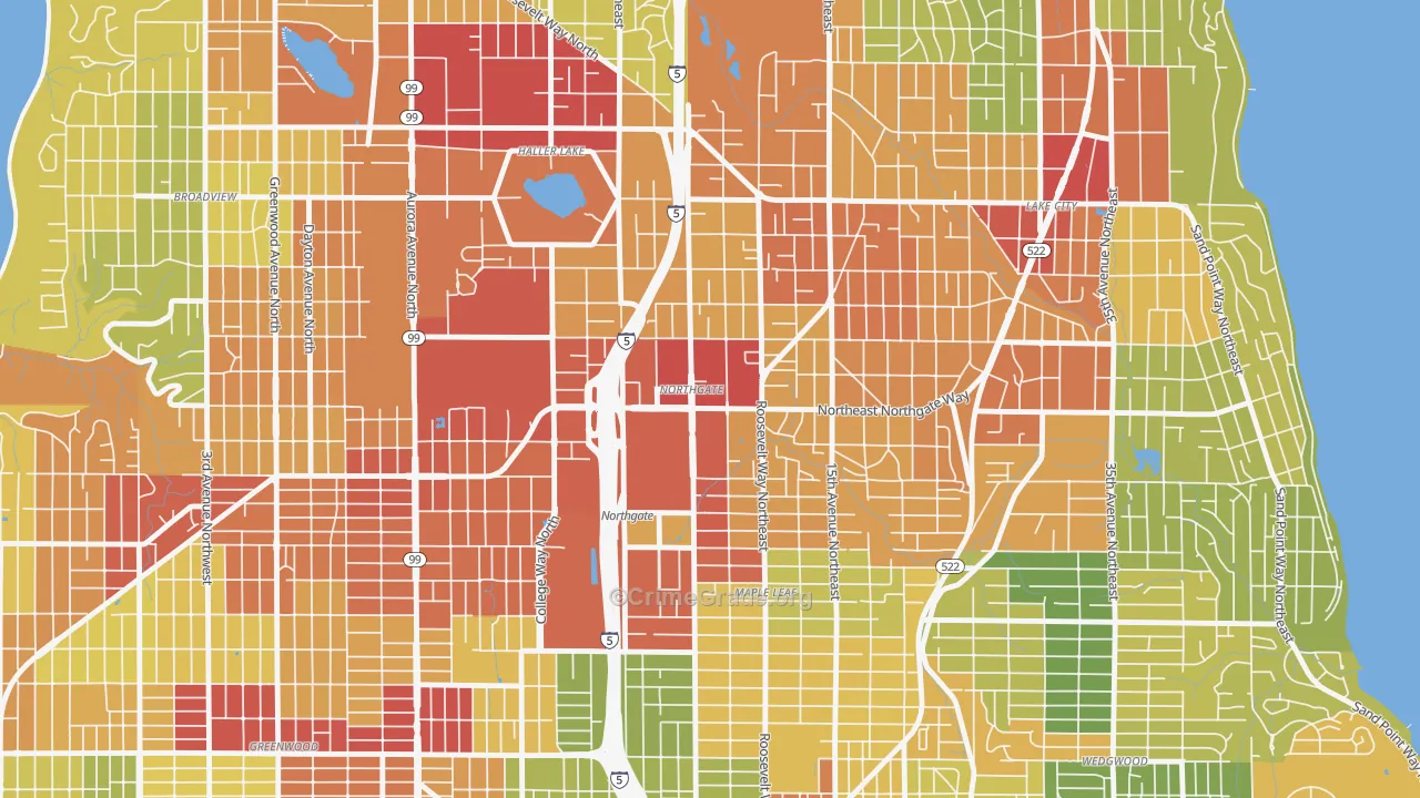 Northgate, Seattle, WA Map of Assault Rates
