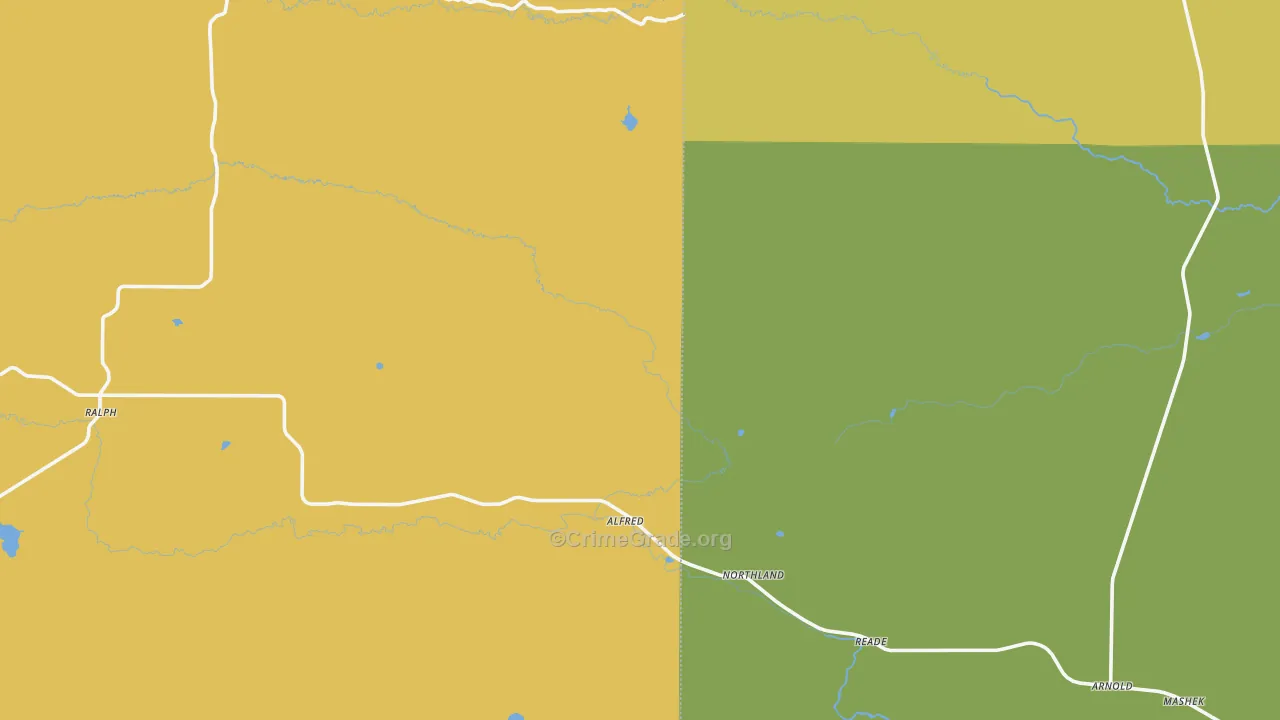 Northland, MI Map of Assault Rates