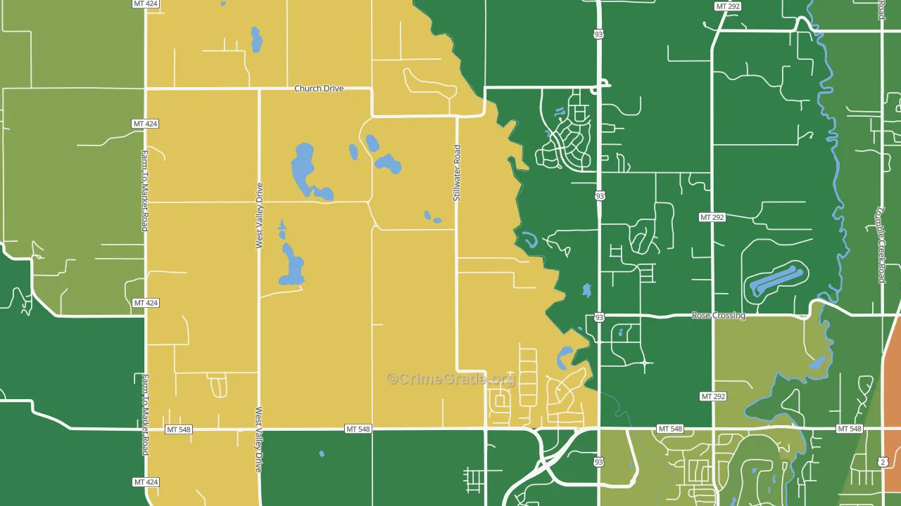 Northridge Heights, MT Map of Assault Rates