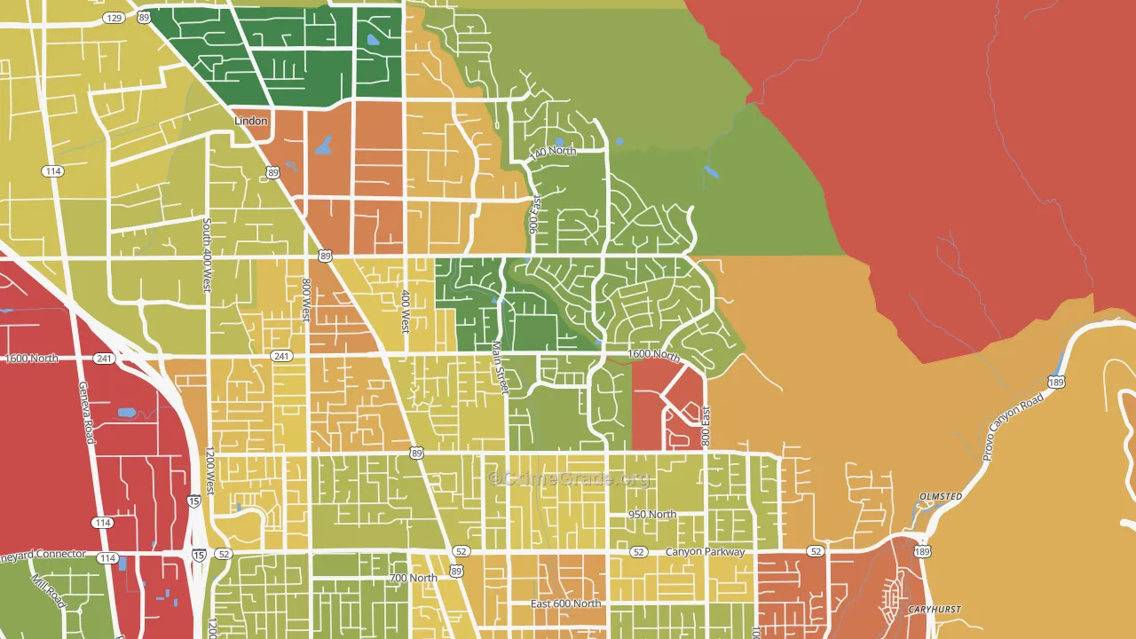 Northridge, Orem, UT Map of Assault Rates