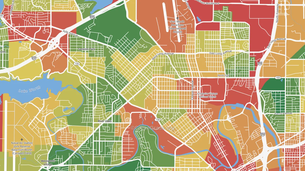 Northside, Fort Worth, TX Map of Assault Rates