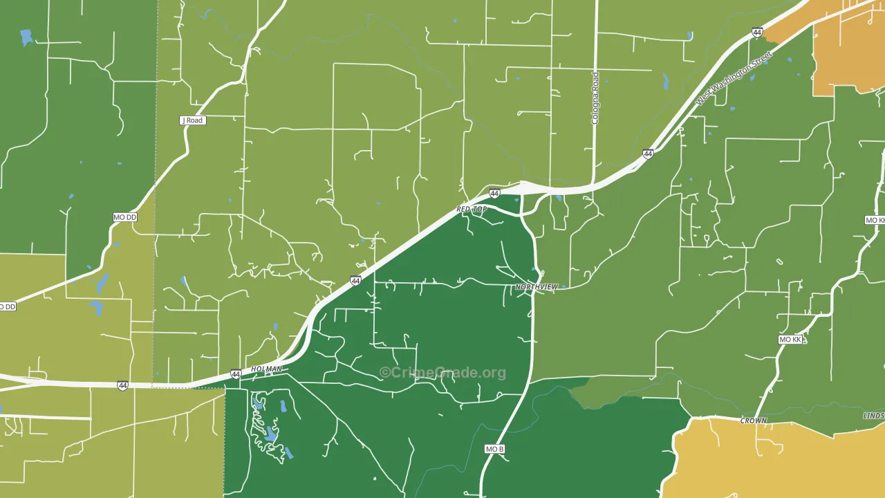 Northview, MO Map of Assault Rates