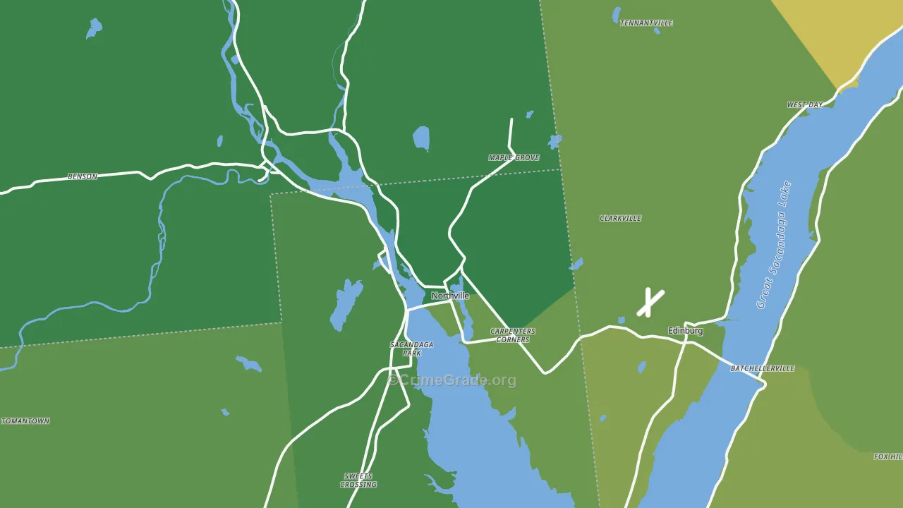 Northville, NY Map of Assault Rates